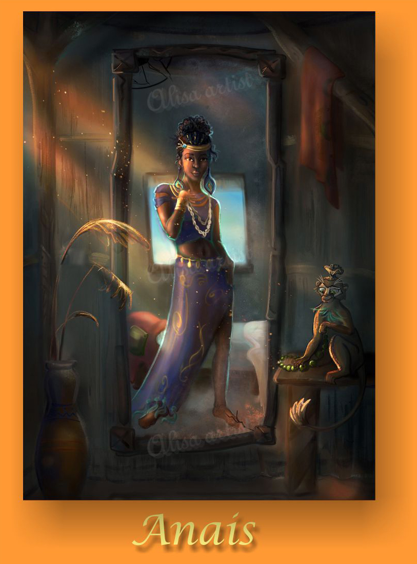 Alisa artist Kyiv . Beauty Anais from  Somalia Dagger .Fantastic adventure story with illustrations